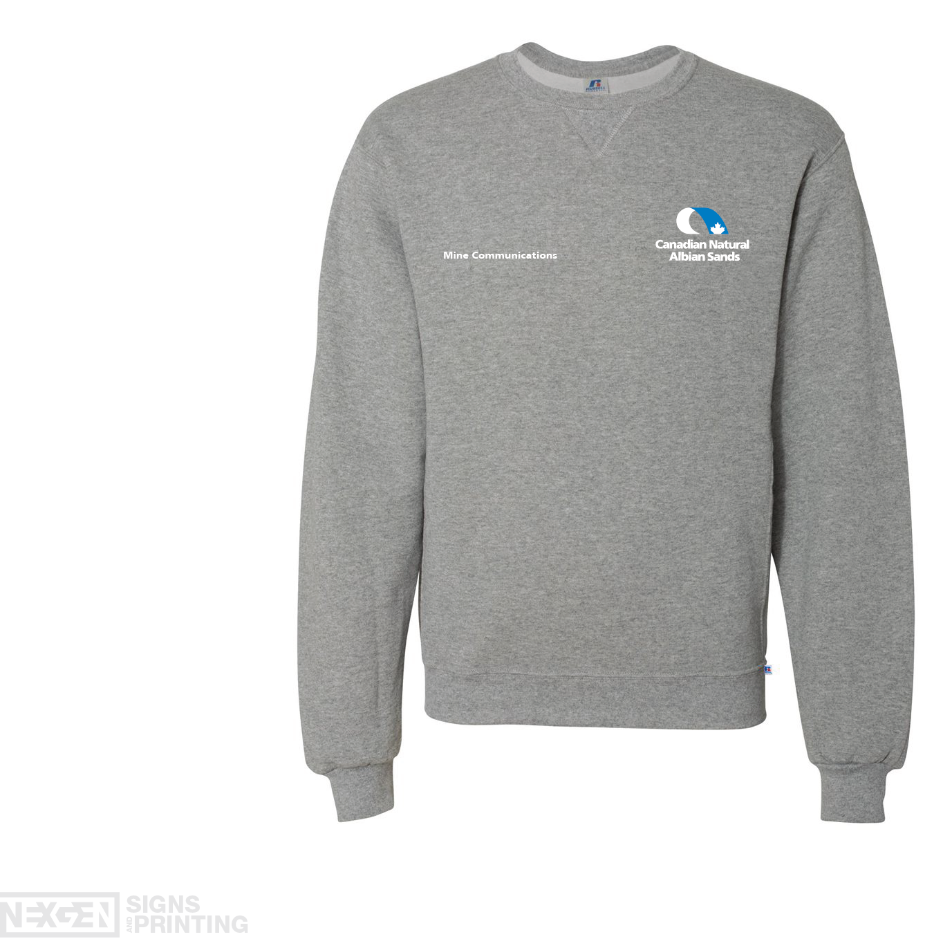 Russell Athletic - Dri Power® Crewneck Sweatshirt - 698HBM - Oxford - Embroidery - Albian