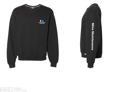 Russell Athletic - Dri Power® Crewneck Sweatshirt - 698HBM - Black - Heat Transferred
