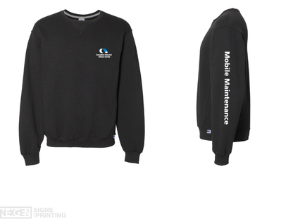 Russell Athletic - Dri Power® Crewneck Sweatshirt - 698HBM - Black - Heat Transferred