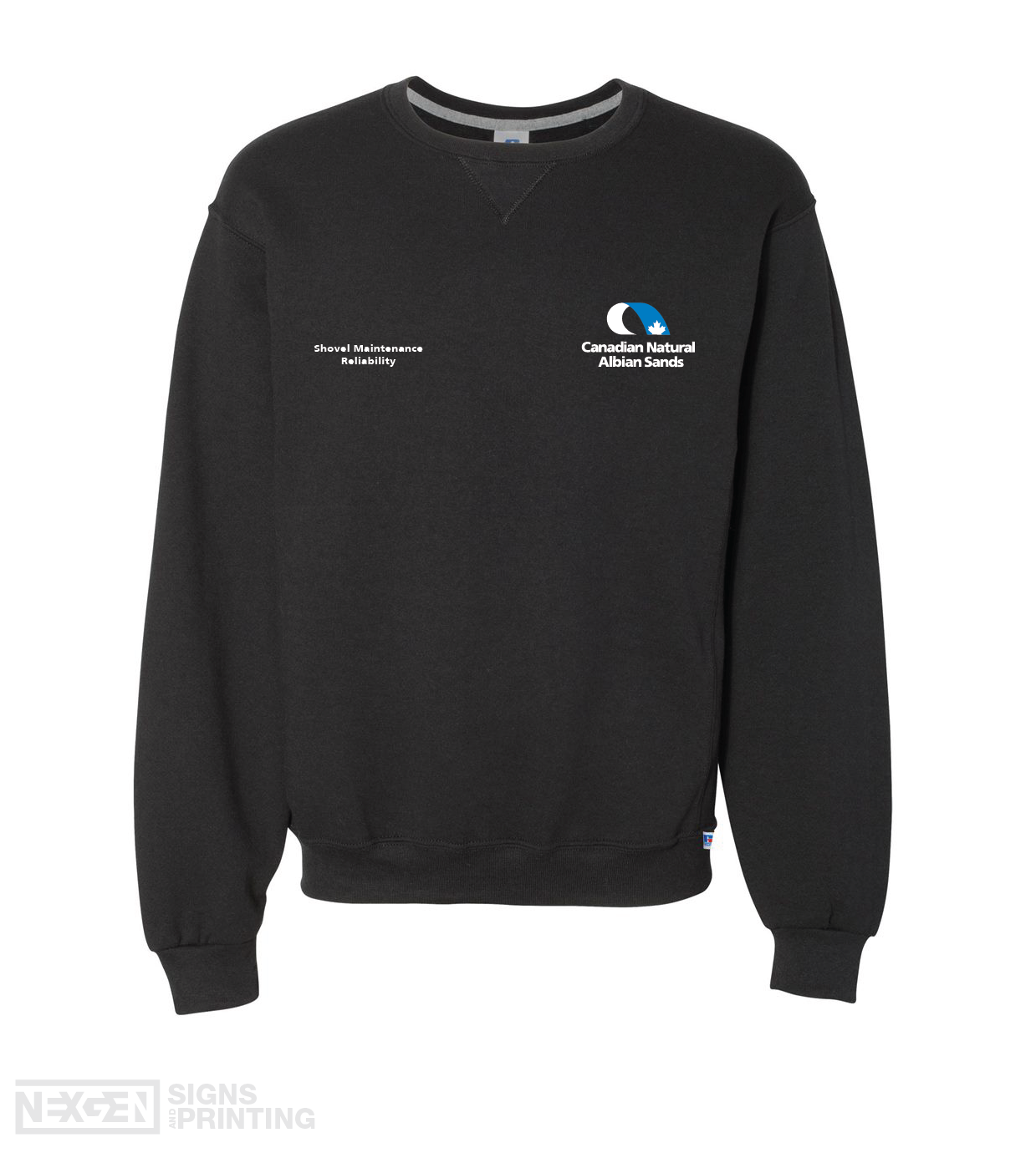 Russell Athletic Dri Power® Crewneck Sweatshirt 698HBM Black Embroidery