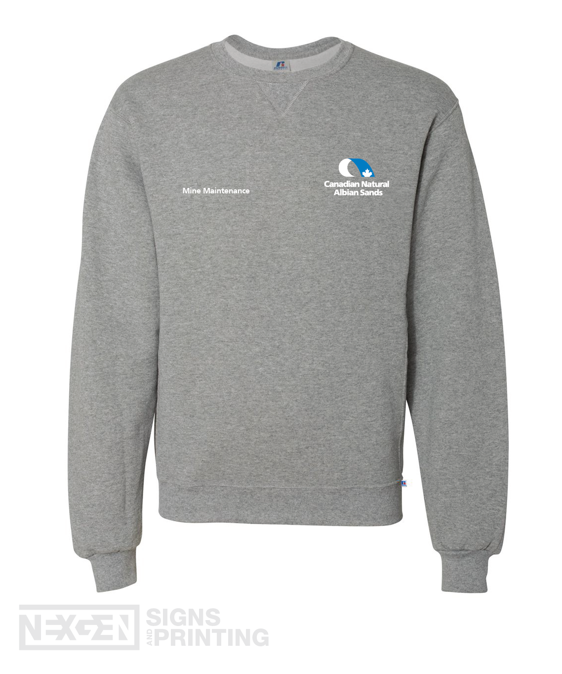 Russell Athletic - Dri Power® Crewneck Sweatshirt - 698HBM - Oxford - Embroidery - Albian
