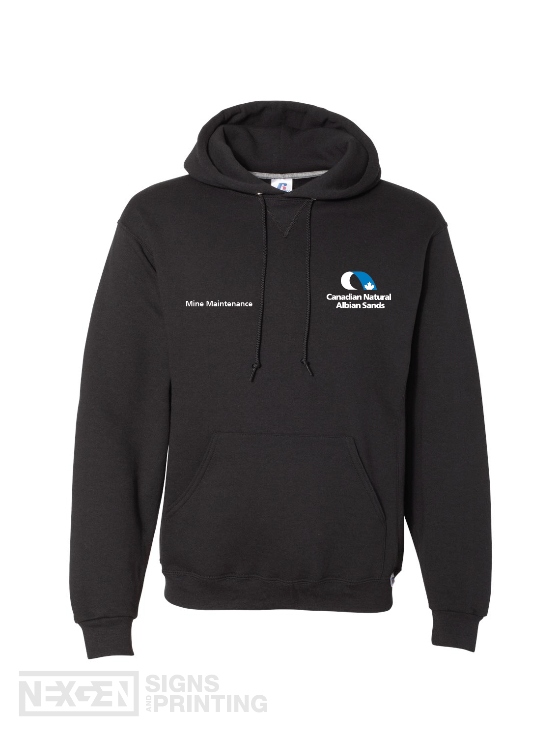 Russell Athletic - Dri Power® Hooded Sweatshirt - 695HBM - Black - Embroidery - Albian