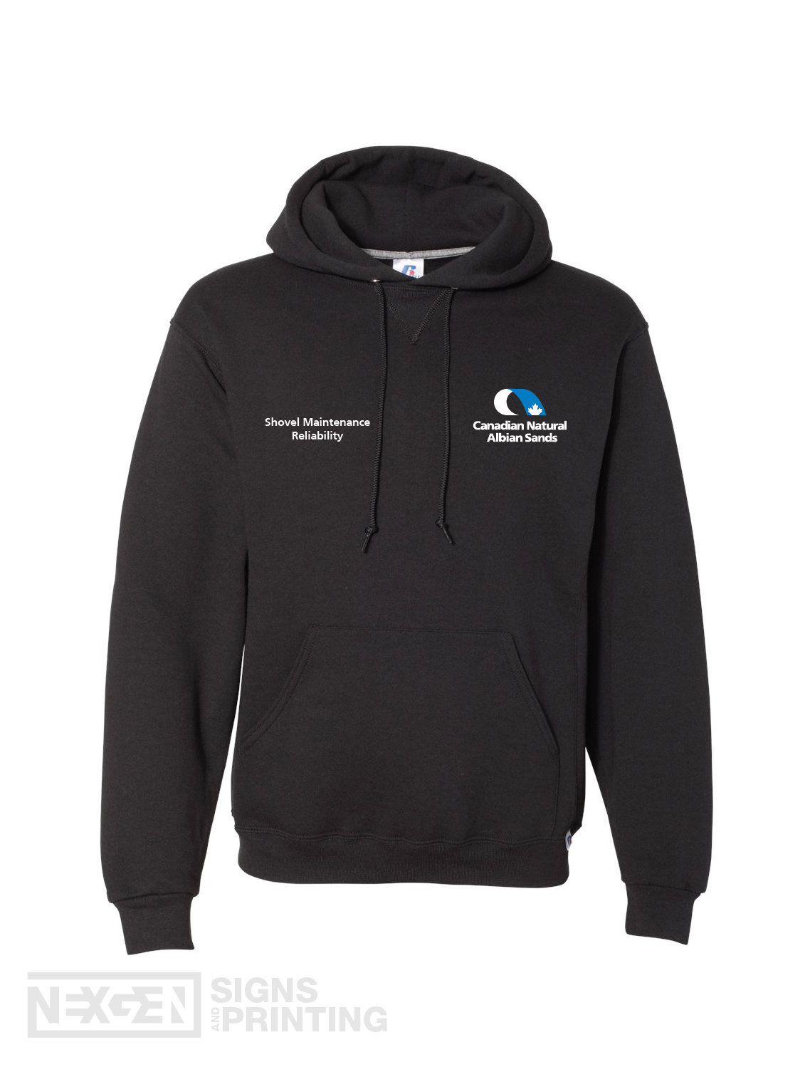 Russell Athletic - Dri Power® Hooded Sweatshirt - 695HBM - Black - Embroidery - Albian