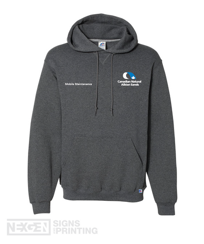 Russell Athletic - Dri Power® Hooded Sweatshirt - 695HBM - Black Heather - Embroidery - Albian