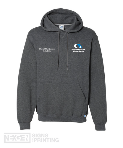 Russell Athletic - Dri Power® Hooded Sweatshirt - 695HBM - Black Heather - Embroidery - Albian
