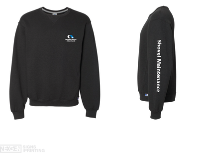 Russell Athletic - Dri Power® Crewneck Sweatshirt - 698HBM - Black - Heat Transferred