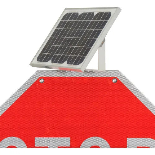 Solar Flashing LED Stop Sign