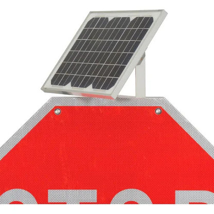 Solar Flashing LED Stop Sign