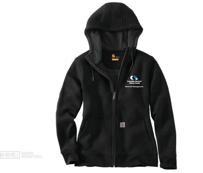 Carhartt Women's Loose Fit Midweight Full Zip Sweatshirt - Black (102788) - Horizon - Albian