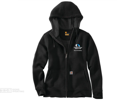Carhartt Women's Loose Fit Midweight Full Zip Sweatshirt - Black (102788) - Horizon - Albian
