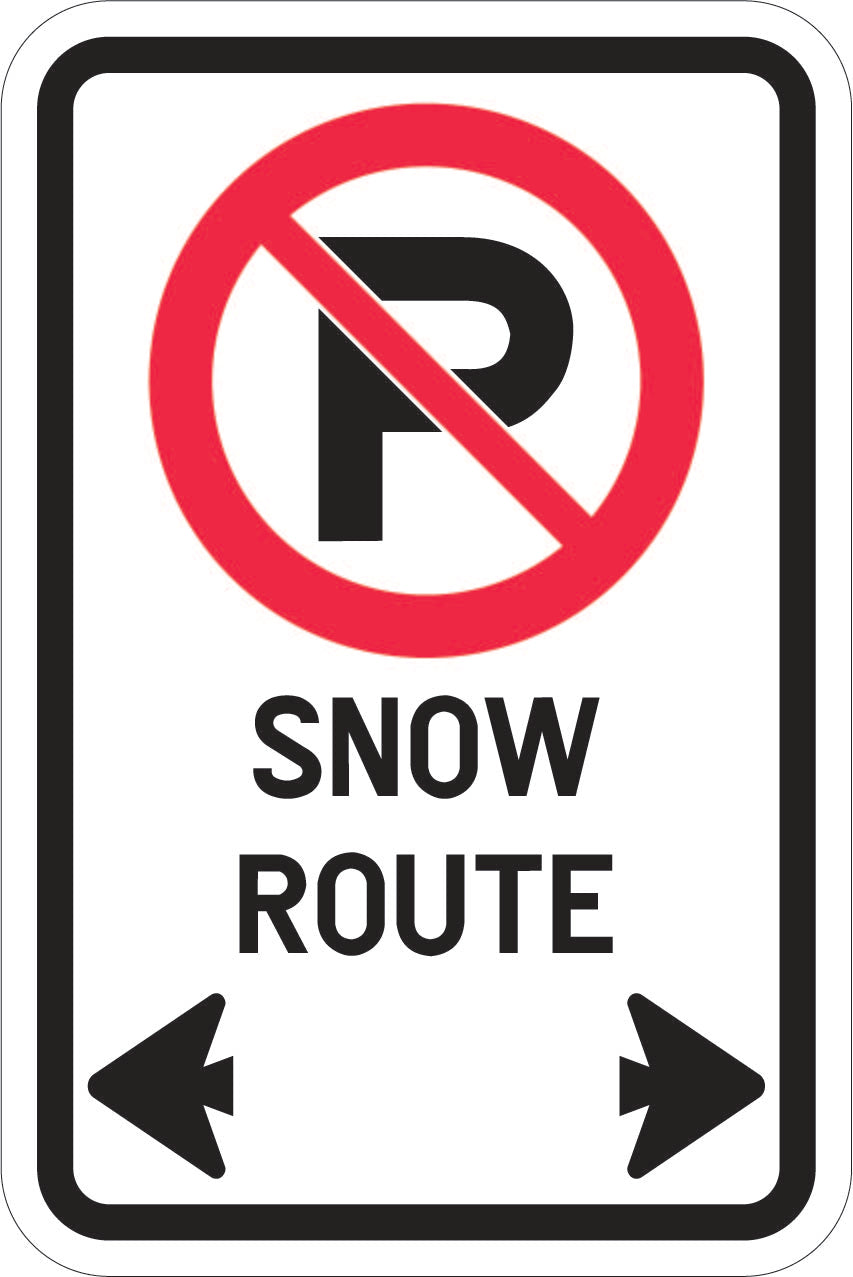 CTS-103 No Parking - Snow Route Only