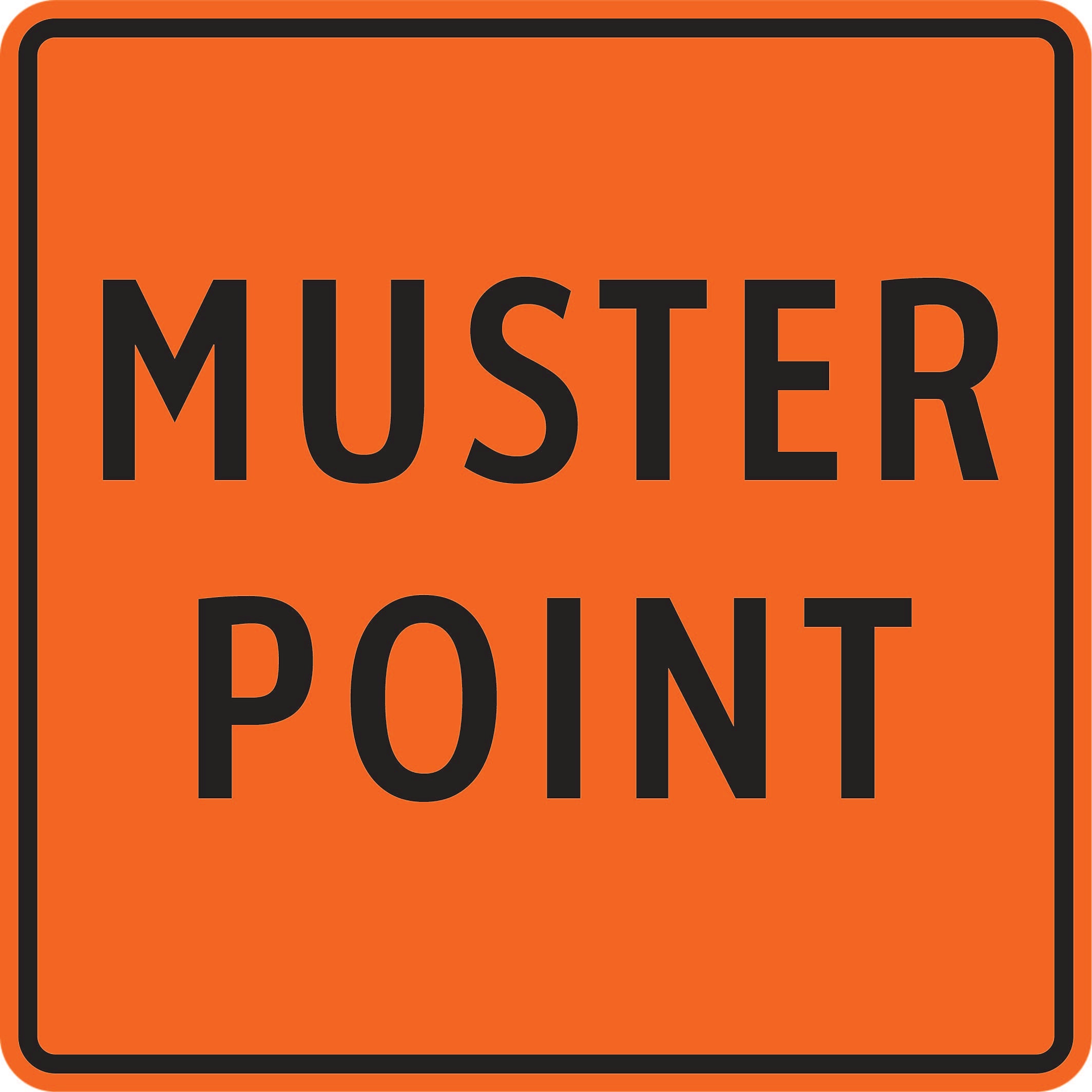 CTS-59 Muster Point (Orange) – Nexgen Signs and Printing