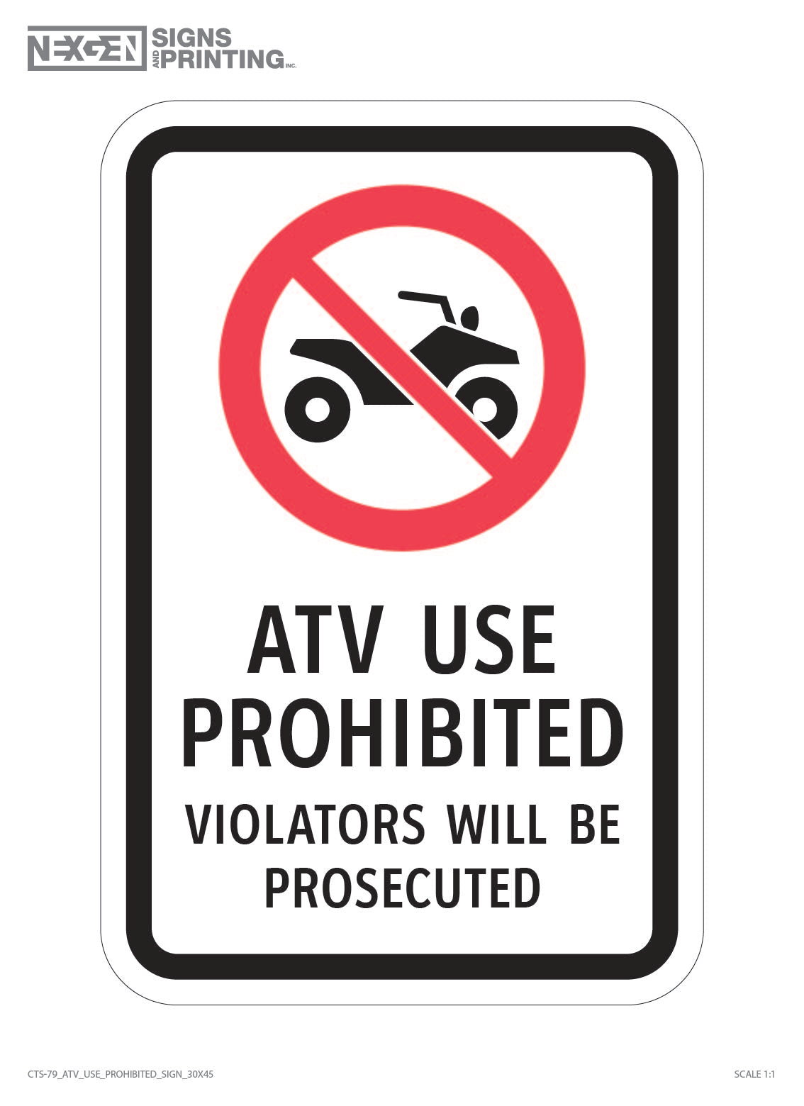 CTS-79 ATV Use Prohibited