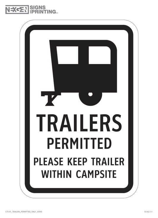 CTS-91 Trailers Permitted Only