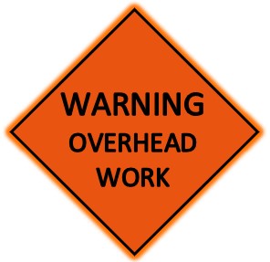 CTS-95 WARNING - Overhead Work