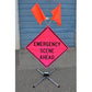 Emergency Fold and Roll Sign System