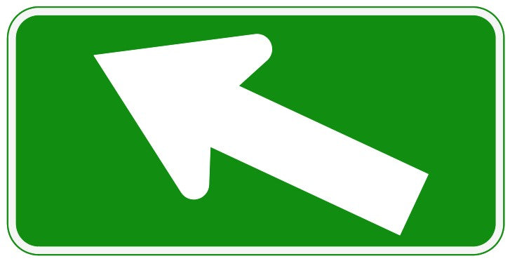 IC-C-TL Direction Arrow - Angled Left