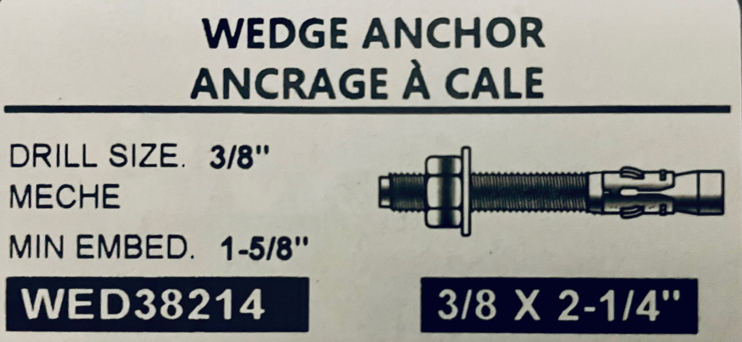 Wedge Anchor (2 pkg)