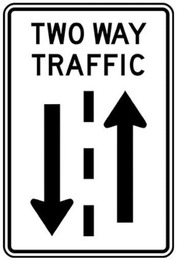 RB-24A Two Way Traffic (Words & Symbol)