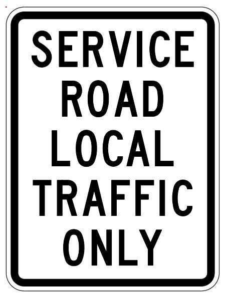 RC-105 Service Road Local Traffic Only