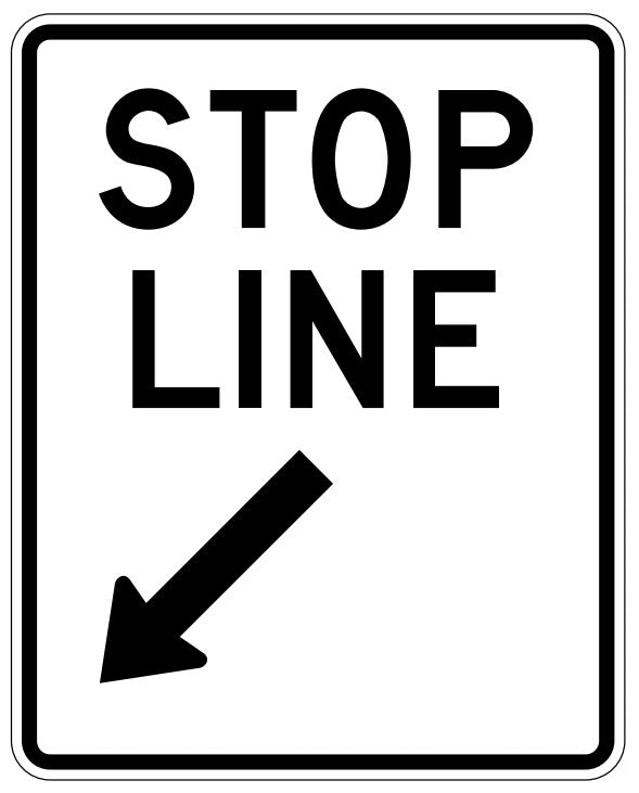 RC-4-R Stop Line (Sign On Right Side Of Road)