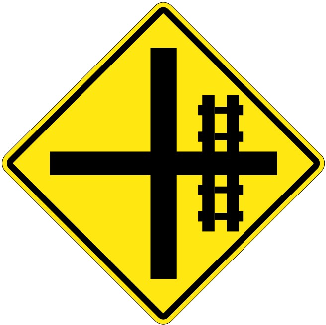 WA-20-R Cross-Road Railway Crossing Right From Cross Intersection