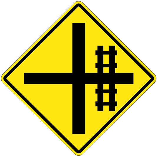 WA-20-R Cross-Road Railway Crossing Right From Cross Intersection