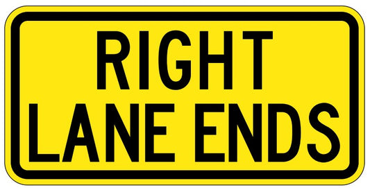 WA-33A-TR Right Lane Ends (TAB)