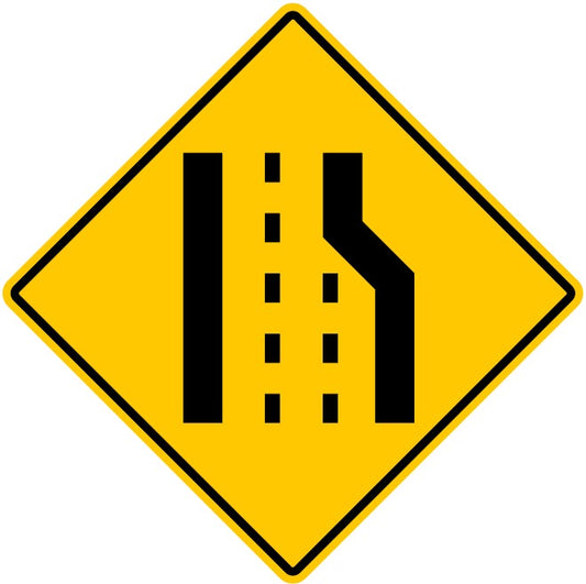 WA-33XR Road Narrows - Loss Of Lane (Right)