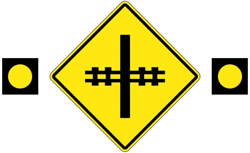 WB-6 Railway Crossing Ahead (2 Lights)