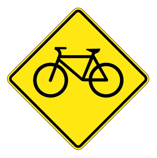 WC-7 Bicycle Crossing Ahead