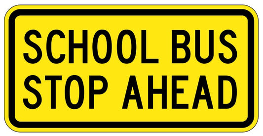 WC-9-T School Bus Stop Ahead (TAB)