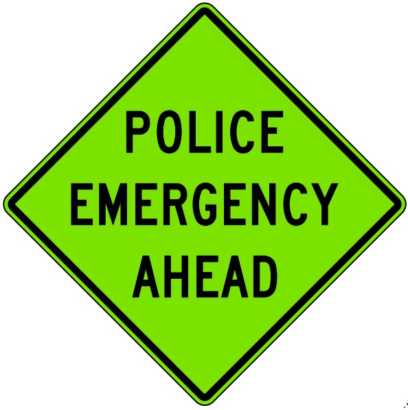 WD-200  Police Emergency Ahead