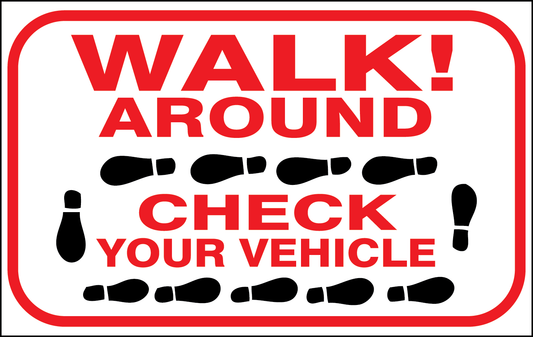 Walk Around Check Your Vehicle Decals